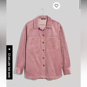 Madewell corduroy jacket in pink